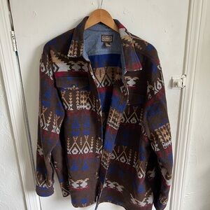Schmidt Workwear Brown Tribal Pattern Shirt Jacket